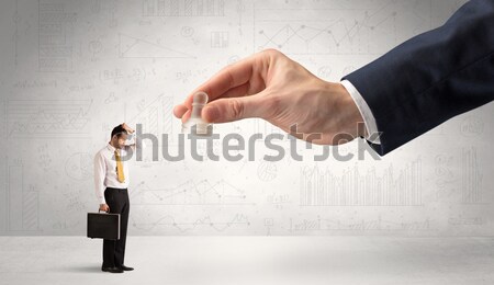 Kissed businessman with question sign concept Stock photo © ra2studio