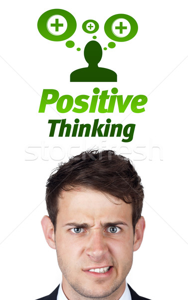 Сток-фото: молодые · голову · глядя · положительный · негативных · признаков