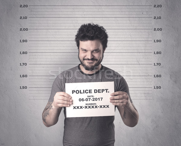 Gangster închisoare tabel mână om poliţie Imagine de stoc © ra2studio