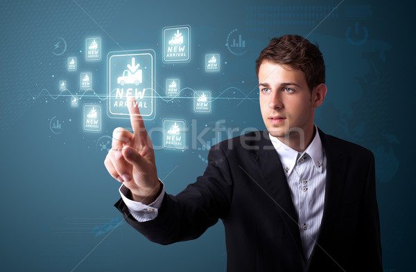 Foto stock: Empresario · promoción · envío · tipo · moderna