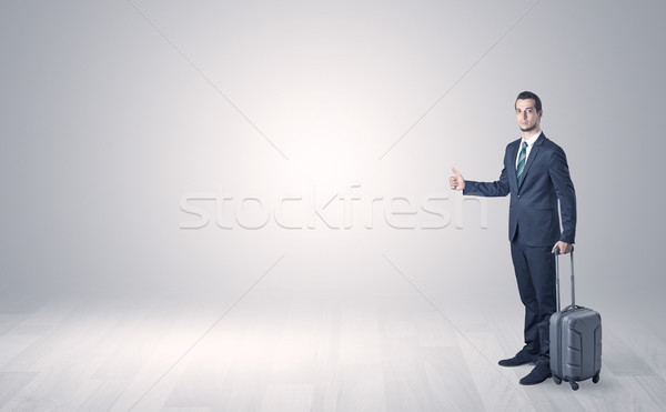 Agent hitchhikes concept with copy space around Stock photo © ra2studio