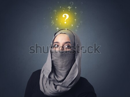 Muslim woman wearing niqab Stock photo © ra2studio