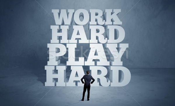 Hard working motivation for business person Stock photo © ra2studio