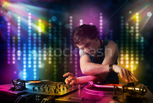 Oynama disko ışık göstermek genç parti Stok fotoğraf © ra2studio