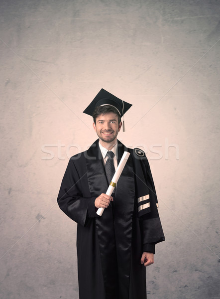 Portrait jeunes diplômé étudiant heureux [[stock_photo]] © ra2studio