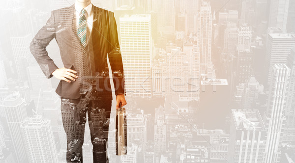 Ciepły kolor miasta człowiek biznesu tekstury Zdjęcia stock © ra2studio