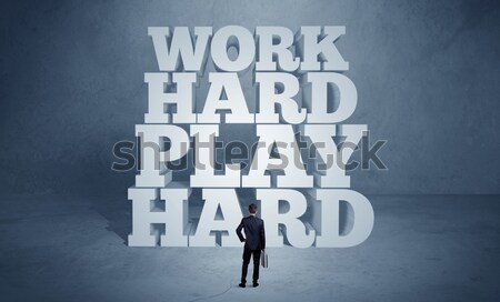 Hard working motivation for business person Stock photo © ra2studio