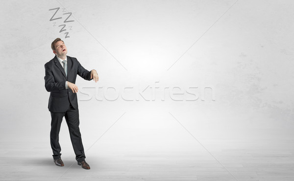 Businessman with sleeping sickness going somewhere Stock photo © ra2studio