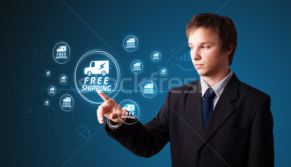 Foto stock: Empresario · promoción · envío · tipo · moderna