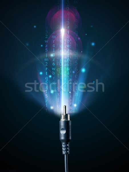 Glowing electric cable Stock photo © ra2studio