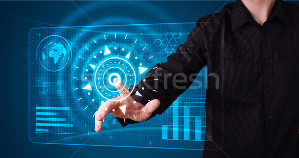 Stockfoto: Zakenman · hoog · tech · type · moderne