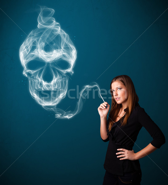 Сток-фото: курение · опасный · сигарету · токсичный · череп