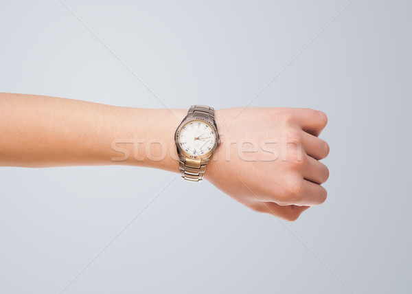 Kéz óra mutat precíz idő modern Stock fotó © ra2studio