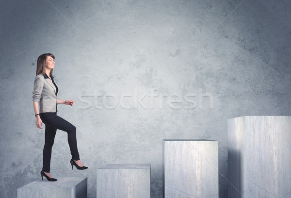 stepping up a staircase Stock photo © ra2studio