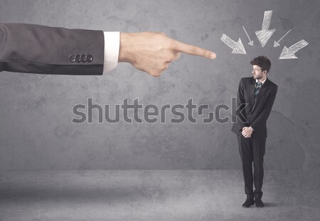 Business Handshake Geschäftsmann gezeichnet Fragezeichen herum Stock foto © ra2studio