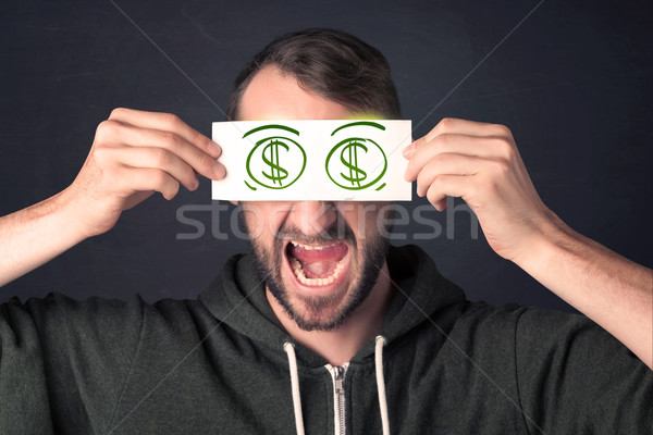 Stockfoto: Vent · papier · dollarteken · groene