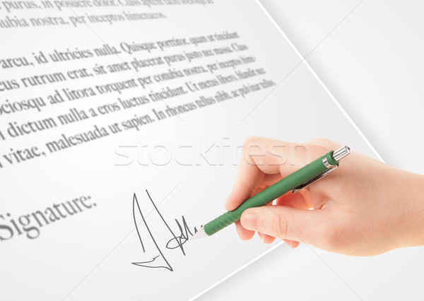 Сток-фото: стороны · Дать · личные · подписи · бумаги · форме