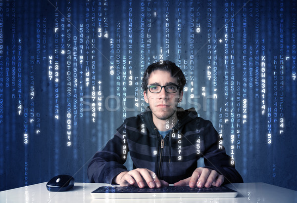 хакер информации футуристический сеть технологий белый Сток-фото © ra2studio