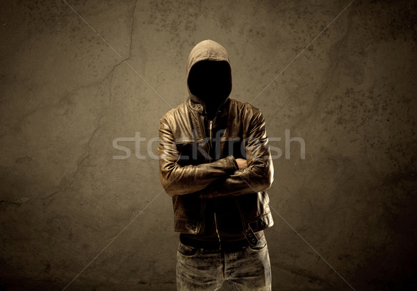 Undercover hooded stranger in the dark Stock photo © ra2studio