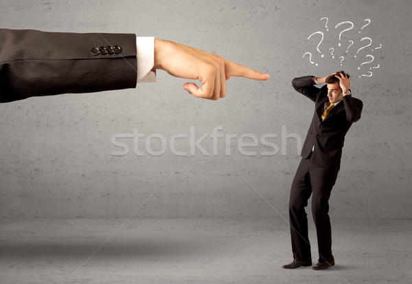 Confused employee getting order from boss Stock photo © ra2studio