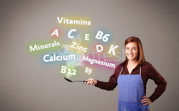 Cottura vitamine minerali bella alimentare Foto d'archivio © ra2studio