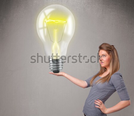 Belle dame réaliste 3D ampoule [[stock_photo]] © ra2studio