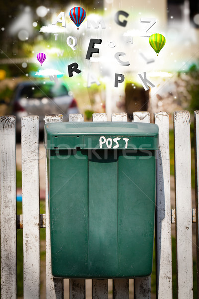 Posta doboz színes levelek absztrakt papír Stock fotó © ra2studio