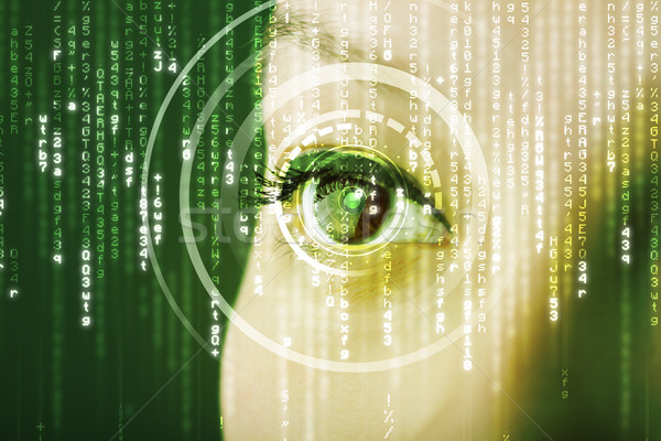 Modern femeie matrice ochi abstract tehnologie Imagine de stoc © ra2studio