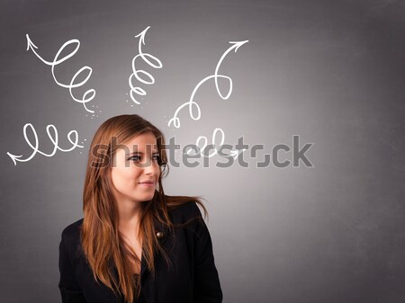 Letters coming out of gun shaped hands Stock photo © ra2studio
