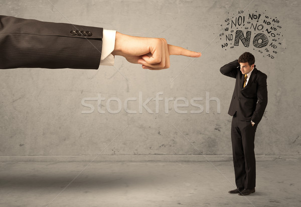 Stock photo: Boss hand guiding beginner salesman