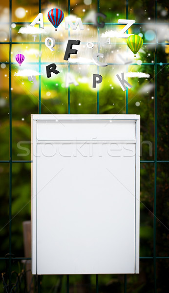 Post Feld farbenreich Briefe abstrakten Papier Stock foto © ra2studio