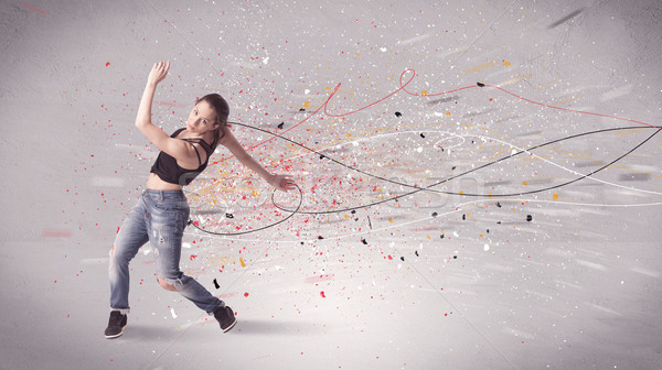 Urbana dancing linee splatter giovani contemporanea Foto d'archivio © ra2studio