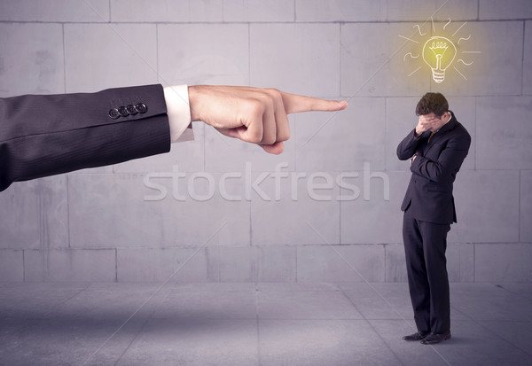 Boss blaming sales person with an idea Stock photo © ra2studio