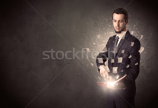 Man reading book. Stock photo © ra2studio