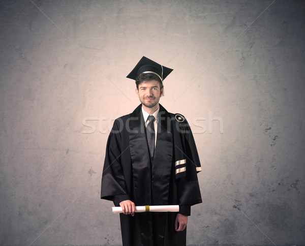 Portrait jeunes diplômé étudiant heureux [[stock_photo]] © ra2studio