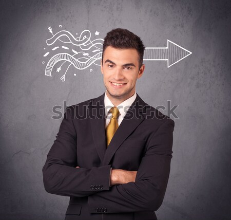 Confident sales person solves problem Stock photo © ra2studio