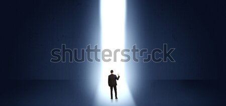 Businessman seeing the light at the end of something Stock photo © ra2studio