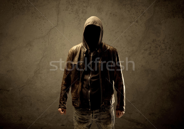 Undercover hooded stranger in the dark Stock photo © ra2studio