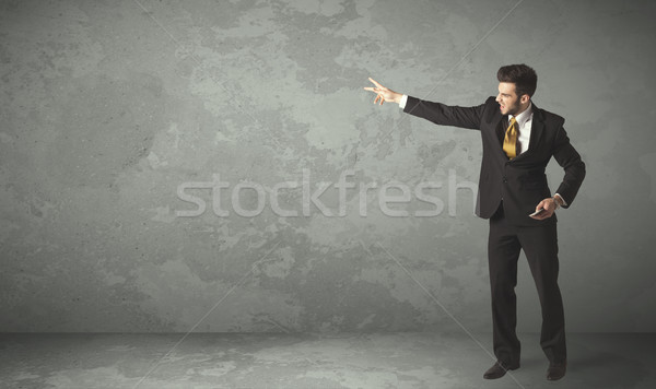 Business person throwing with empty copyspace Stock photo © ra2studio