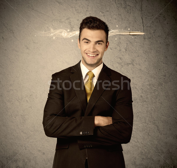 Schnell kreative Umsatz guy Rauchen bullet Stock foto © ra2studio
