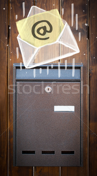 Kopercie podpisania poczty biały papieru Zdjęcia stock © ra2studio
