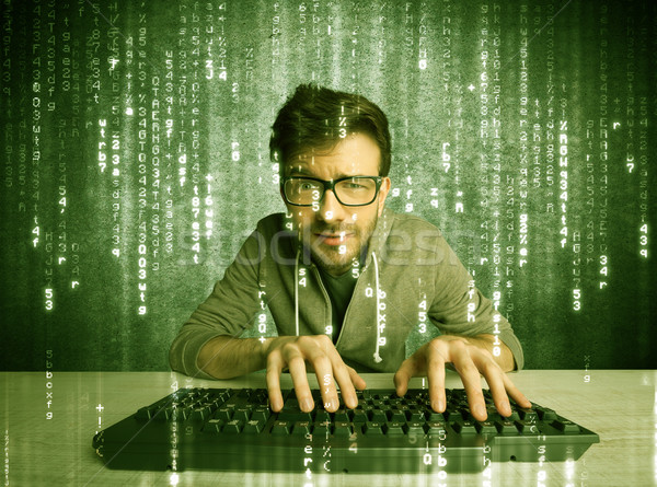 Stock photo: Online hacking in progress concept