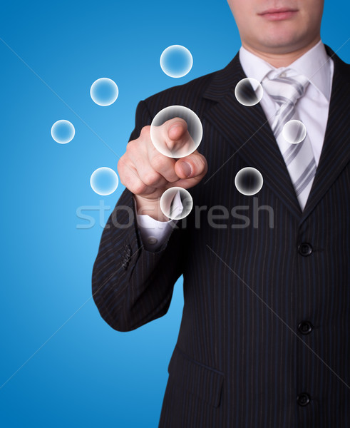 Homme numérique boutons main clavier [[stock_photo]] © ra2studio