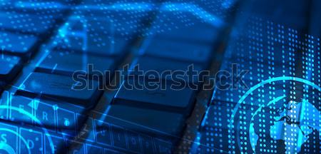 [[stock_photo]]: Clavier · icônes · technologie · bureau