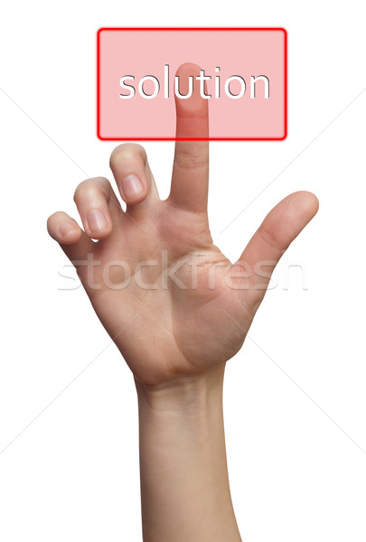Finger choice Solution button Stock photo © ra2studio