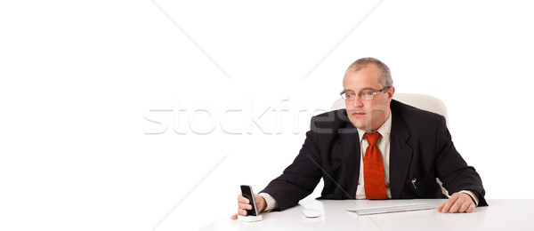 Om de afaceri şedinţei birou ritm izolat Imagine de stoc © ra2studio