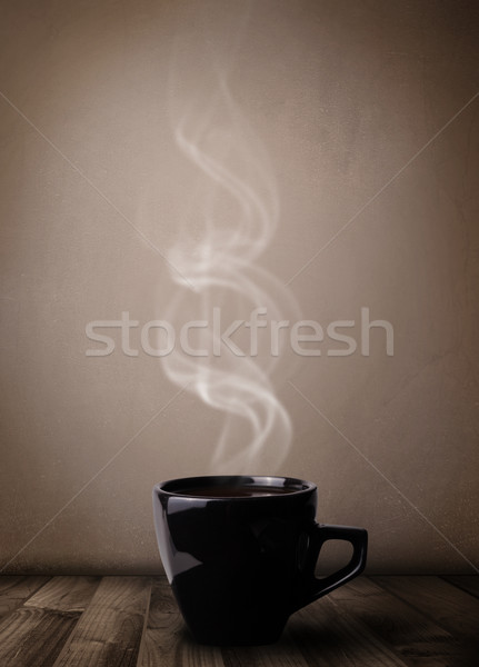 Сток-фото: чашку · кофе · аннотация · белый · пар · продовольствие