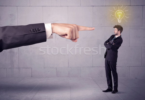 Boss blaming sales person with an idea Stock photo © ra2studio