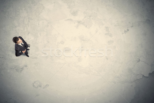 Iş adamı üst ayakta bo çöl iş Stok fotoğraf © ra2studio