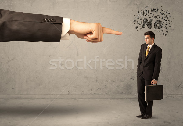 Stock photo: Boss hand guiding beginner salesman